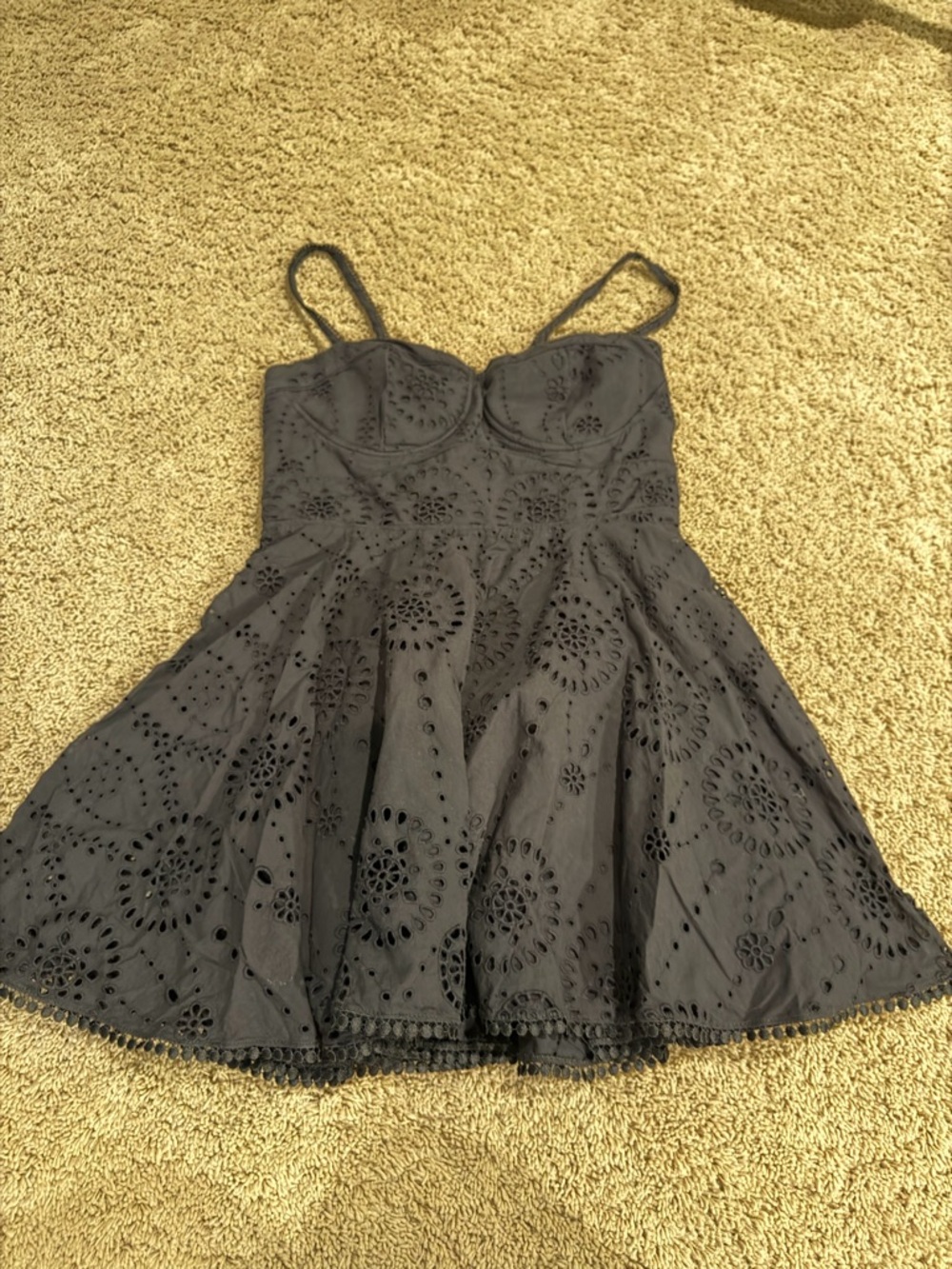 Zara black embroidered dress